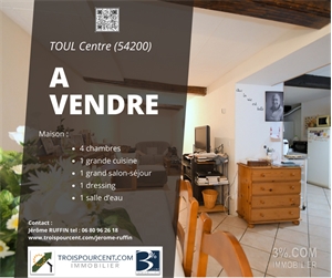 maison de ville à la vente -   54200  TOUL, surface 150 m2 vente maison de ville - UBI409767311