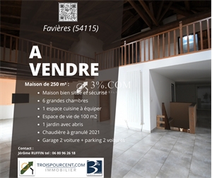 maison à la vente -   54115  FAVIERES, surface 250 m2 vente maison - UBI415957776