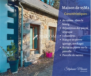 maison en pierres à la vente -   22800  SAINT DONAN, surface 120 m2 vente maison en pierres - UBI465243062