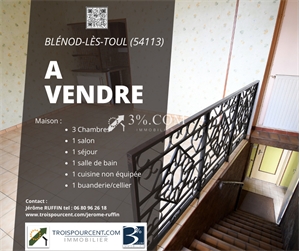 maison de village à la vente -   54113  BLENOD LES TOUL, surface 90 m2 vente maison de village - UBI470562113