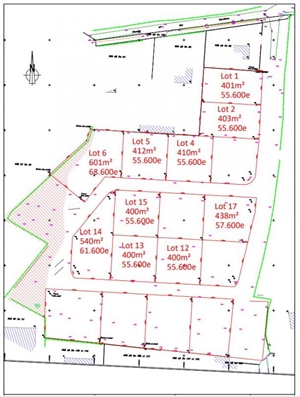 terrain a batir à la vente -   50250  LA HAYE, surface 401 m2 vente terrain a batir - UBI425265217