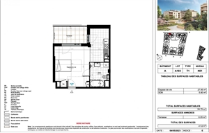 studio à la location -   78210  SAINT CYR L ECOLE, surface 33 m2 location studio - UBI480979982
