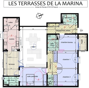 appartement à la vente -   97118  SAINT FRANCOIS, surface 134 m2 vente appartement - UBI318464643