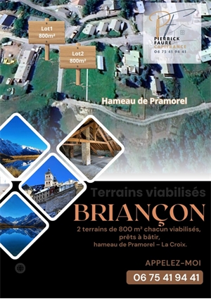 terrain a batir à la vente -   05100  BRIANCON, surface 800 m2 vente terrain a batir - UBI467009324