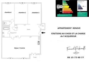 appartement à la vente -   69100  VILLEURBANNE, surface 100 m2 vente appartement - UBI468259895