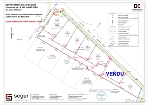 terrain a batir à la vente -   50300  LE VAL SAINT PERE, surface 690 m2 vente terrain a batir - UBI473122277