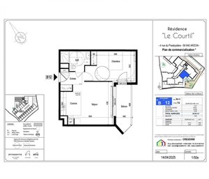 t2 à la vente -   56640  ARZON, surface 44 m2 vente t2 - UBI468228995