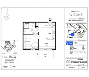 t2 à la vente -   56640  ARZON, surface 43 m2 vente t2 - UBI470717423
