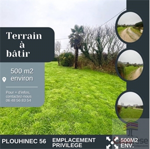 terrain à la vente -   56680  PLOUHINEC, surface 500 m2 vente terrain - UBI458296502