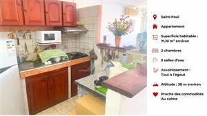 t4 à la vente -   97460  SAINT PAUL, surface 71 m2 vente t4 - UBI417910218