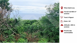 terrain à la vente -   97424  LE PITON SAINT LEU, surface 900 m2 vente terrain - UBI419626198