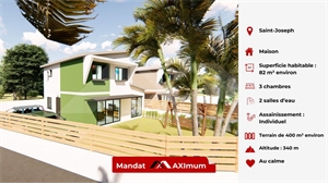 villa à la vente -   97480  SAINT JOSEPH, surface 78 m2 vente villa - UBI435482993