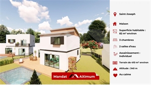 villa à la vente -   97480  SAINT JOSEPH, surface 82 m2 vente villa - UBI435483011