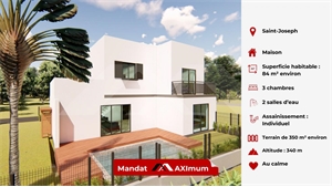 villa à la vente -   97480  SAINT JOSEPH, surface 60 m2 vente villa - UBI435483029