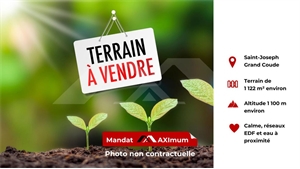 terrain à la vente -   97480  SAINT JOSEPH, surface 420 m2 vente terrain - UBI439927853
