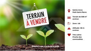 terrain à la vente -   97437  SAINTE ANNE, surface 508 m2 vente terrain - UBI451063868