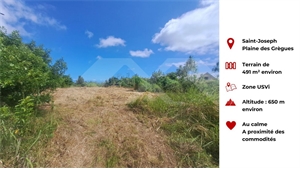 terrain à la vente -   97480  SAINT JOSEPH, surface 491 m2 vente terrain - UBI453689270