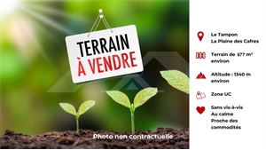 terrain à la vente -   97418  LA PLAINE DES CAFRES, surface 677 m2 vente terrain - UBI457968488