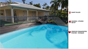 villa à la location -   97434  SAINT GILLES LES BAINS, surface 160 m2 location villa - UBI467175389