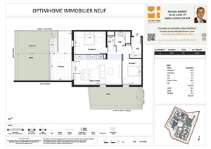 appartement à la vente -   06270  VILLENEUVE LOUBET, surface 68 m2 vente appartement - UBI386330678