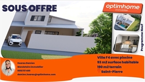 maison à la vente -   97410  SAINT PIERRE, surface 93 m2 vente maison - UBI412962542