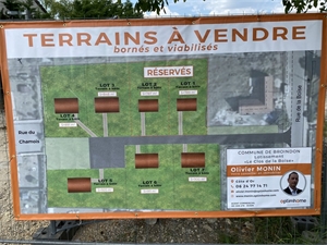 terrain a batir à la vente -   21220  BROINDON, surface 920 m2 vente terrain a batir - UBI437734322