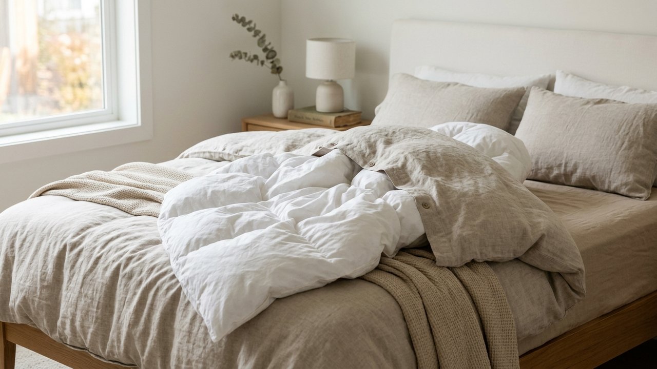 Couette qui glisse dans sa housse