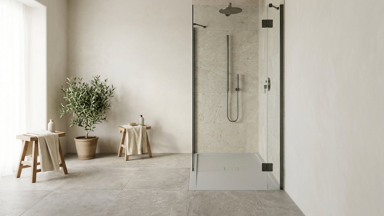 Receveur de douche extra-plat posé sur chape