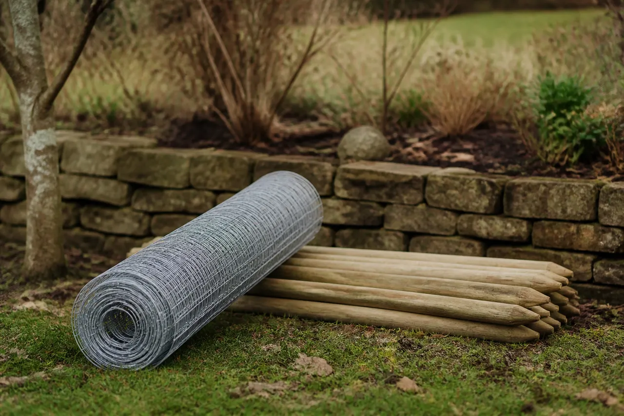 Grillage souple pour une clôture pas chère de jardin