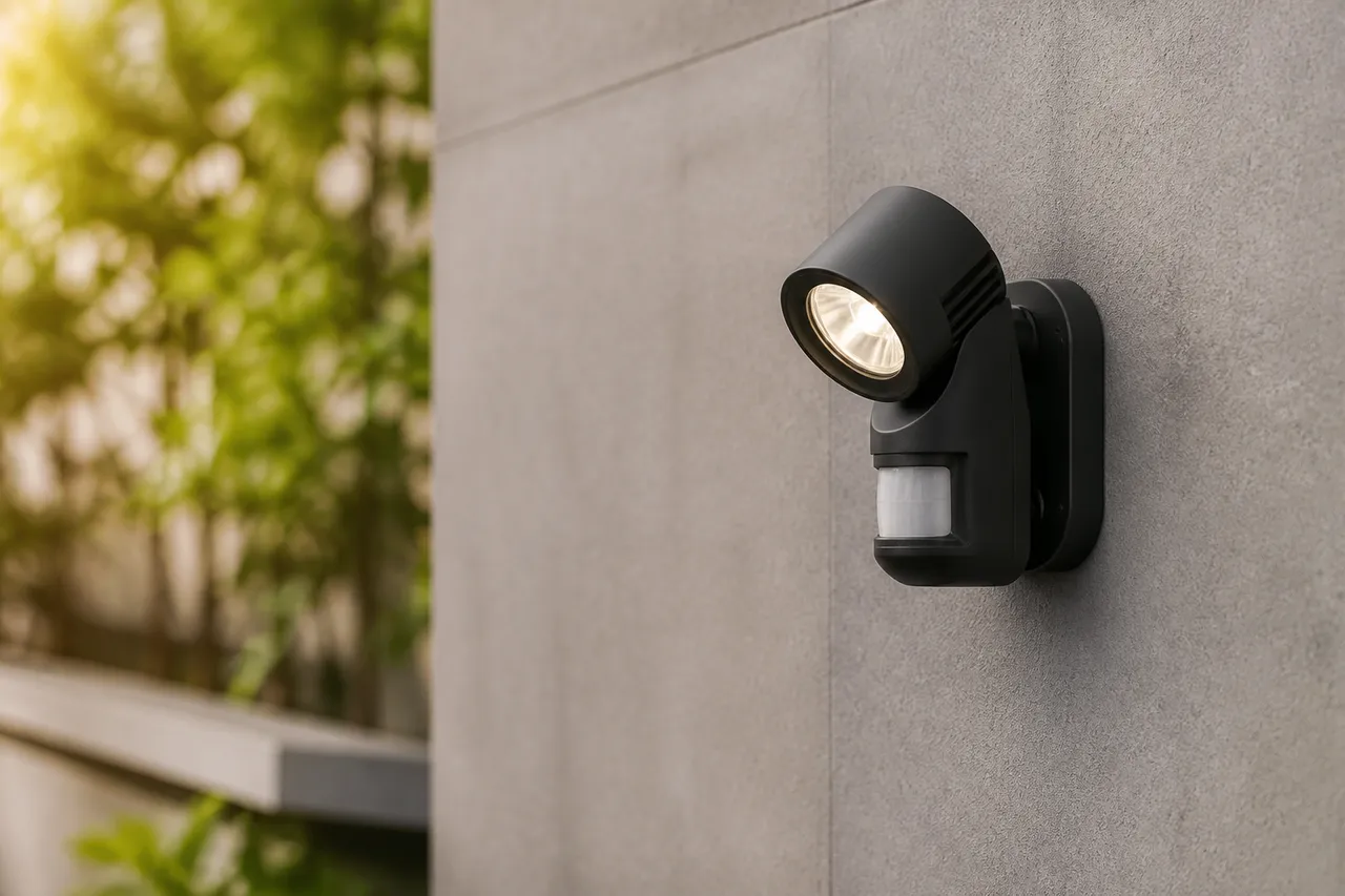 Projecteur LED extérieur à détecteur de mouvement sur façade
