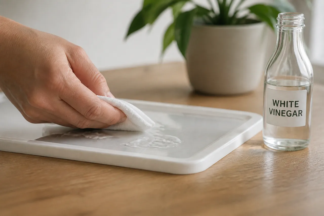 Vinaigre blanc pour enlever la colle sur du plastique